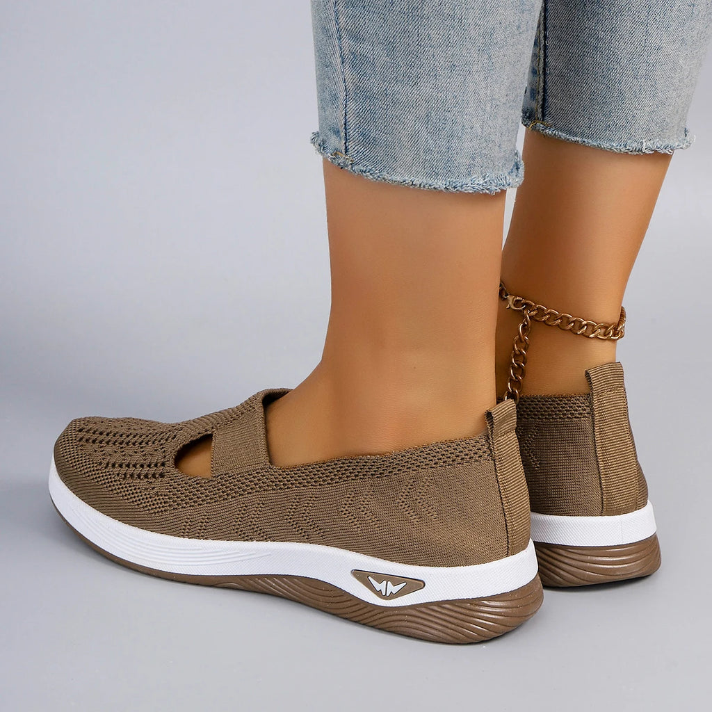 Spring new women's sports shoes, fashionable, breathable, lightweight, non-slip, wear-resistant, casual sports shoes, flat shoes - Clikcy