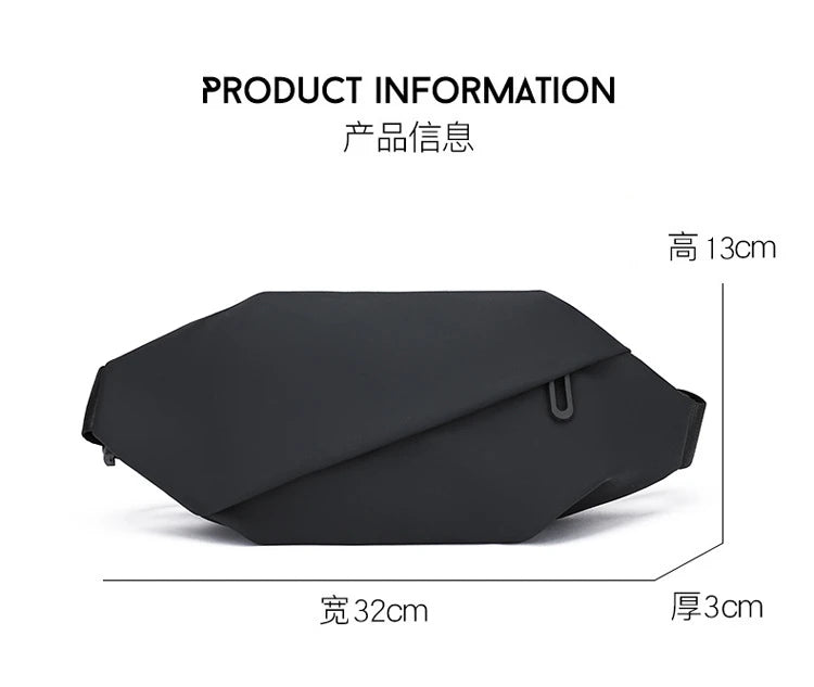 Men Minimalist Outdoor Sports Running Jogging Waist Bag Man Waterproof Fanny Pack Stylish Cross Body Belt Bag Waist Bag for Men - Clikcy