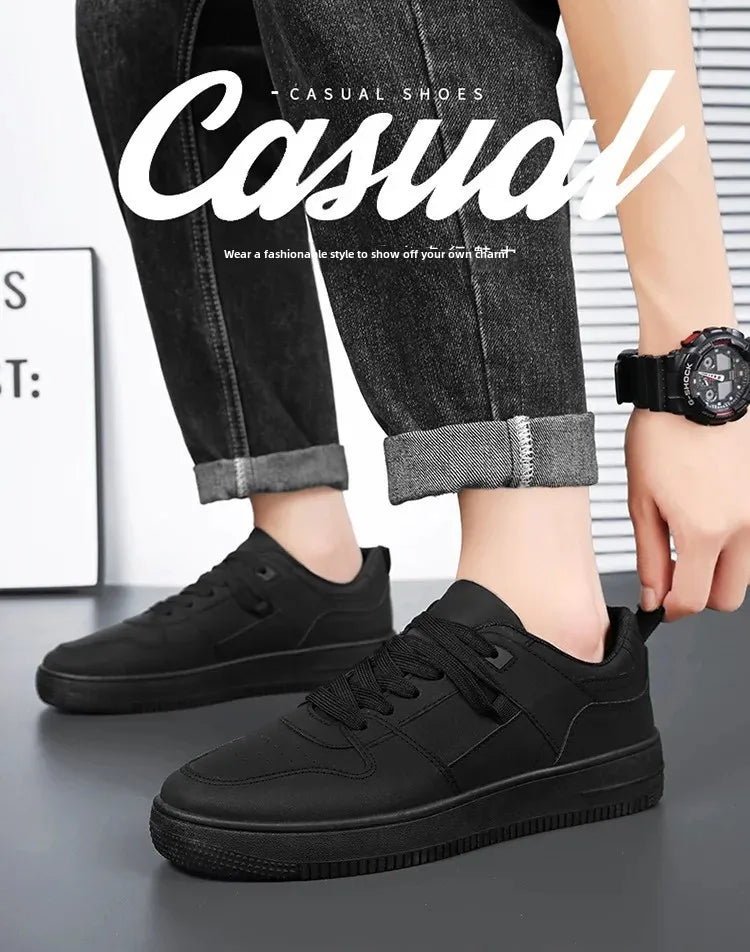 Men's Breathable Spring Summer Casual Shoes Student Fashion All-Match Lightweight Sporty Board Shoes Comfortable Rubber Sole