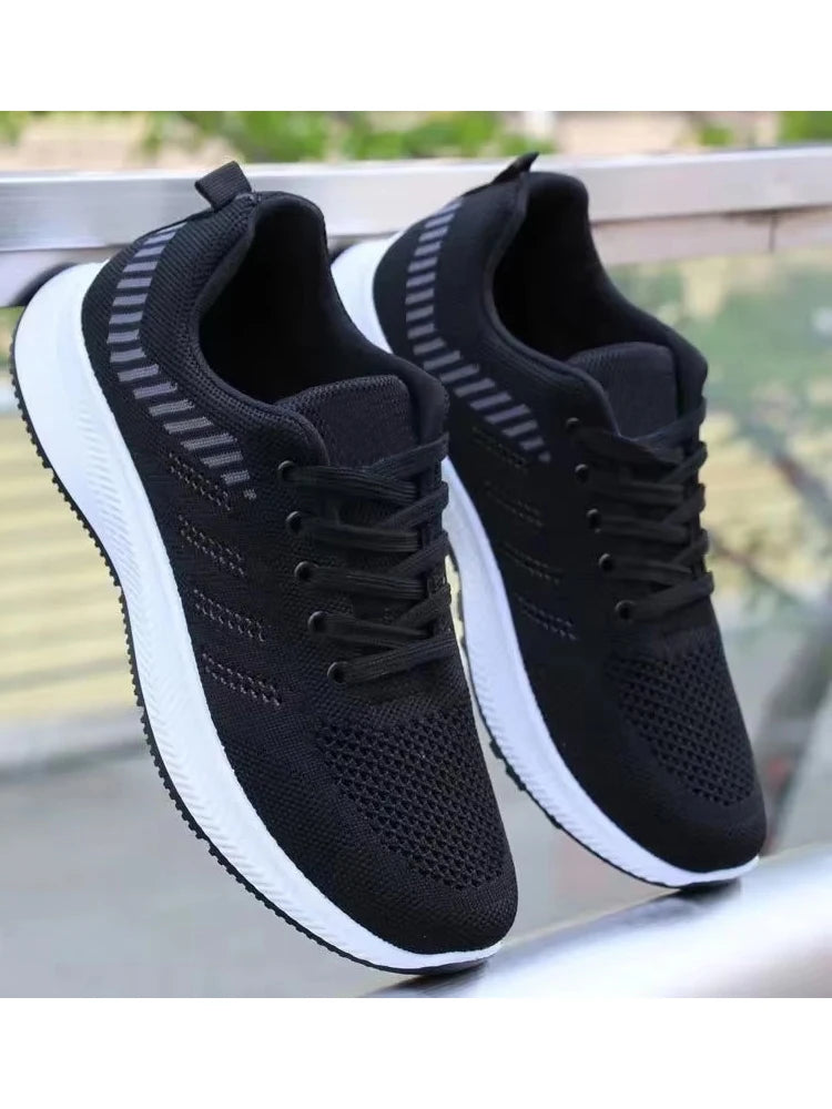 Men's casual light mesh sports shoes summer breathable cool running shoes fashion soft sole comfortable non slip male'ssneakers - Clikcy
