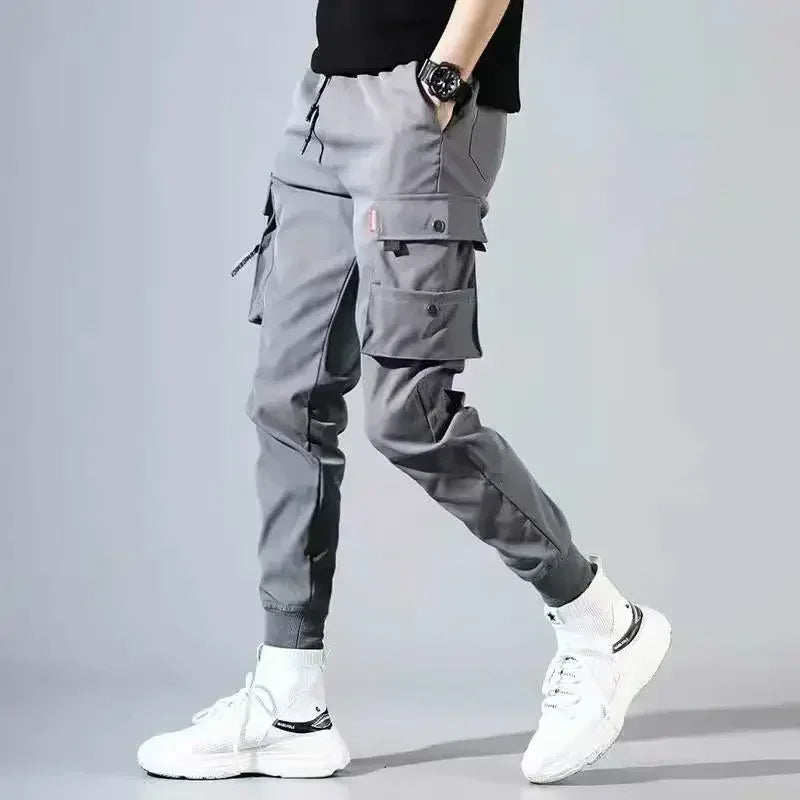 New Streetwear Men's Multi Pockets Cargo Harem Pants Hip Hop Casual Male Track Pants Joggers Trousers Fashion Harajuku Men Pants - Clikcy