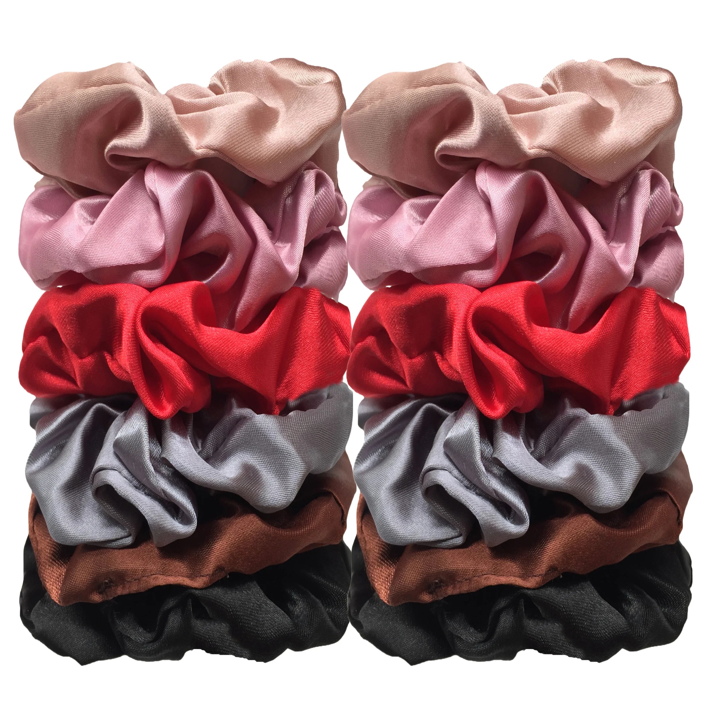 12PCS Soft fashion Satin Colorful Intestine Hair Band Hair Accessories hair scrunchies Headwear For Ponytail Cute Causal Women - Clikcy