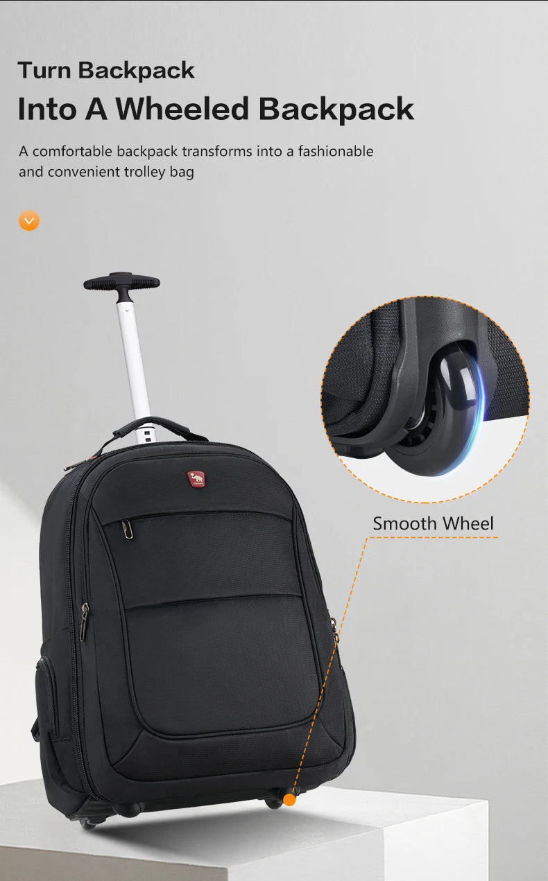 OIWAS Travel Bag on Wheels Men's Trolley Backpack Business Large Capacity Gym Sport Bags Travel Luggage Sets For Women Teens - Clikcy