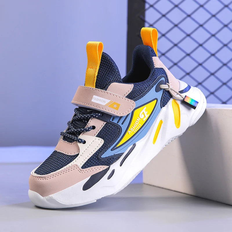 Kids' Sneakers Children Casual Sports Shoes for Boys Breathable Summer Mesh Kids Hook&Loop Students Girls School Running Shoes