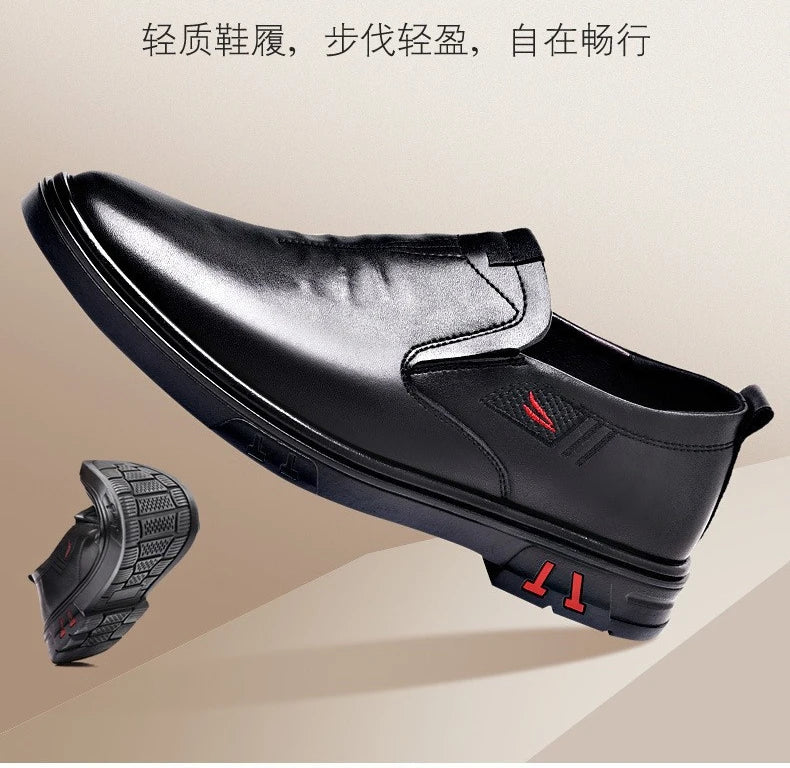 Men's Cow Leather Shoes Genuine Leather Handmade Business shoes Round Toe Casual Loafers Comfortable Man footwear Zapatos Homme