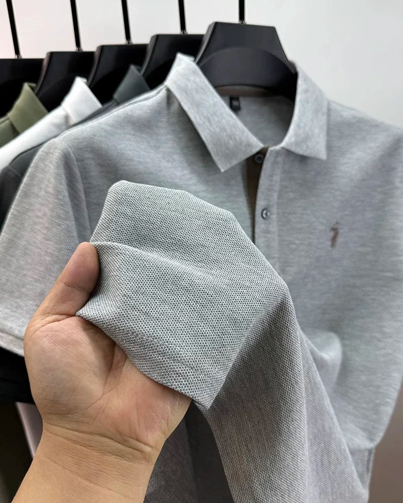 High end brand 100% cotton short sleeve polo shirt men's summer fashion designer new Paul pony embroidery casual golf T-shirt - Clikcy