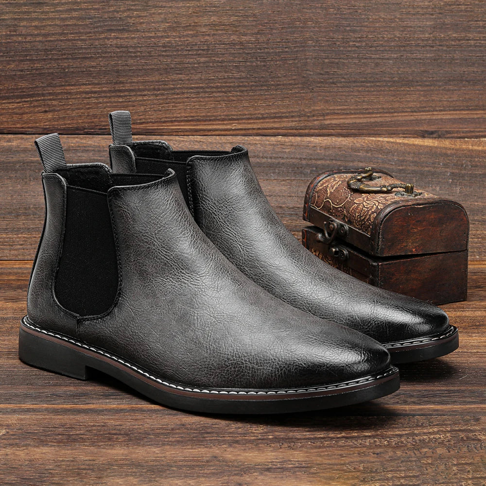 40~46 Men Chelsea Boots Brand Retro Comfortable Fashion Men Boots - Clikcy