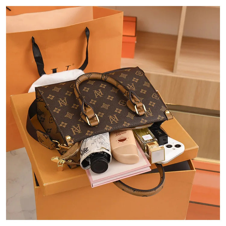 New Women bag Shoulder bag Handbag for women 2025 Crossbody bag pattern PU Portable bucket bag ladies messenger bag - Clikcy