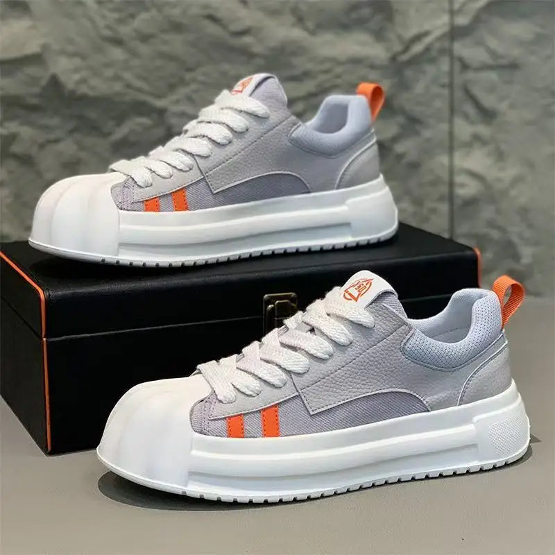 Designer Striped Patchwork Breathable Shoes Man Fashion Soft Lightweight Skateboard Sneakers Retro Camel Summer Shoes Trend 2024 - Clikcy