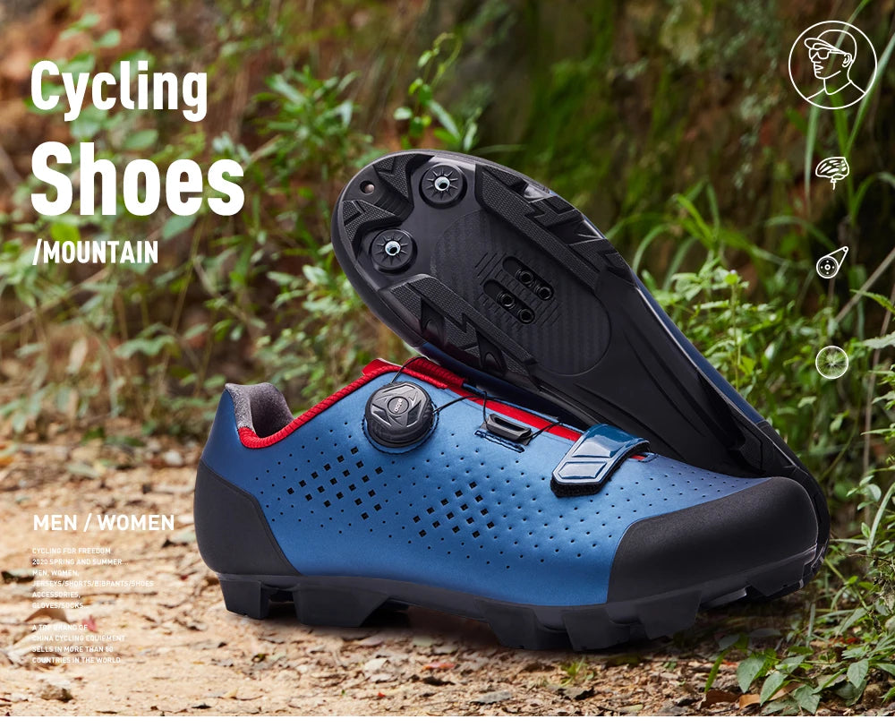 Cycling Mountain Lock Shoes Outdoor Riding Sport MTB Bike Indoor Biking Nylon Sole Sneakers Comfortable Breathable Men Us Size - Clikcy