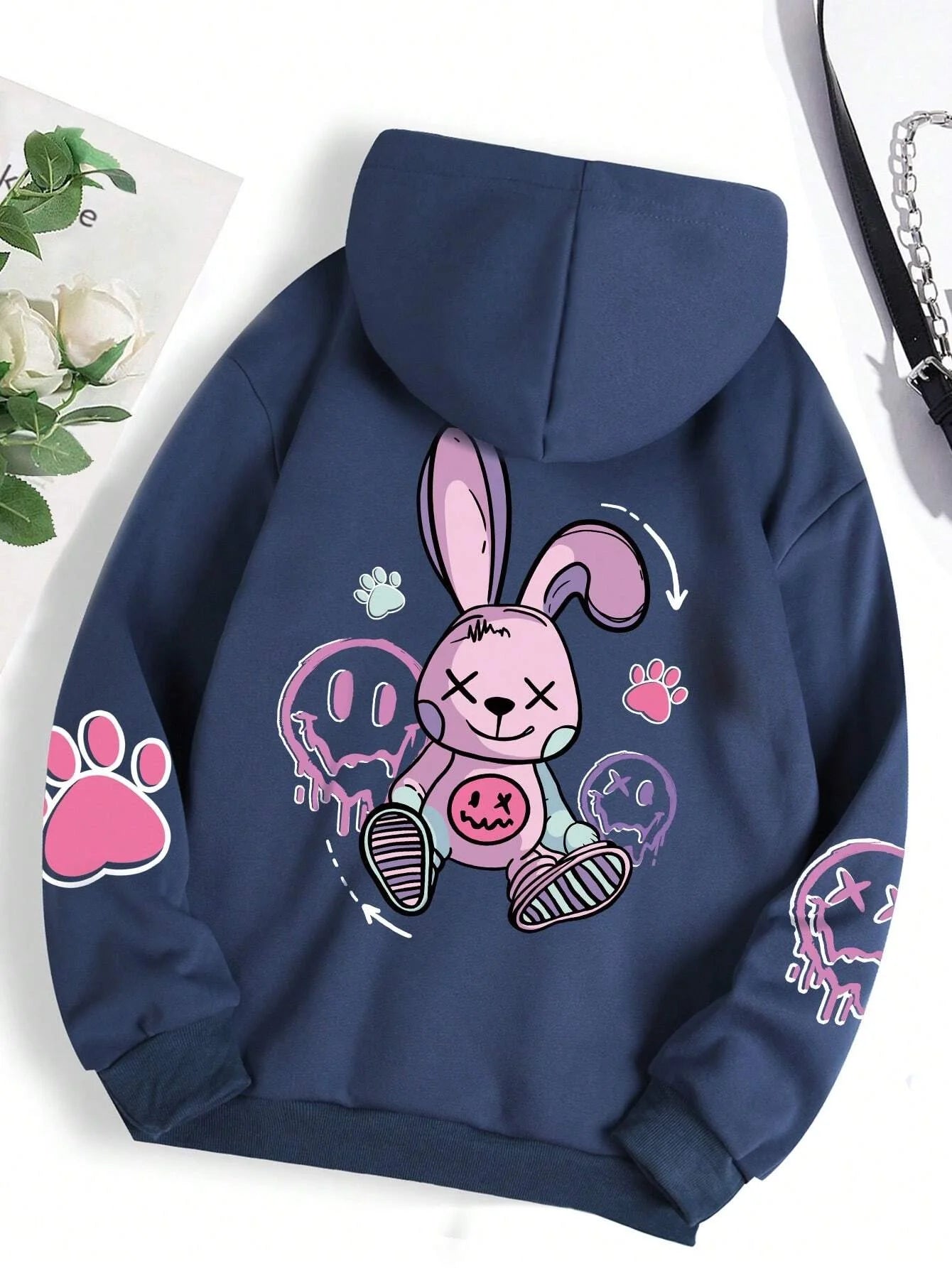 Hip Hop Street Casual Printed Female Hoodies Fashion Hoodie Oversize Loose New Sweatshirts Autumn Warm Fleece Clothing - Clikcy