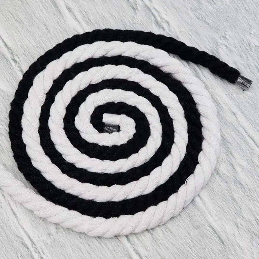 2PCS Round Thick Rope Laces Polyester Cotton High Quality Solid Color Laces 0.8cm120cm Width 10Colors Bold Shoelaces - Clikcy