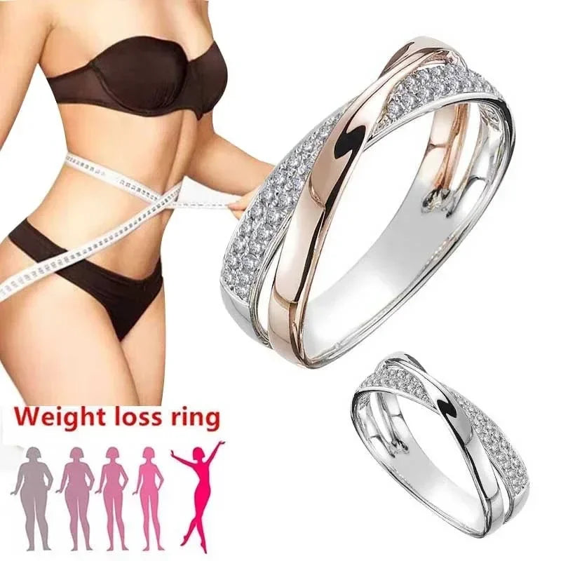 Luxury Designer Jewelry Rings for Women Magnetic Weight Loss Ring Health Fitness Fat Burning Gold Ring Wholesale Items Anillos - Clikcy