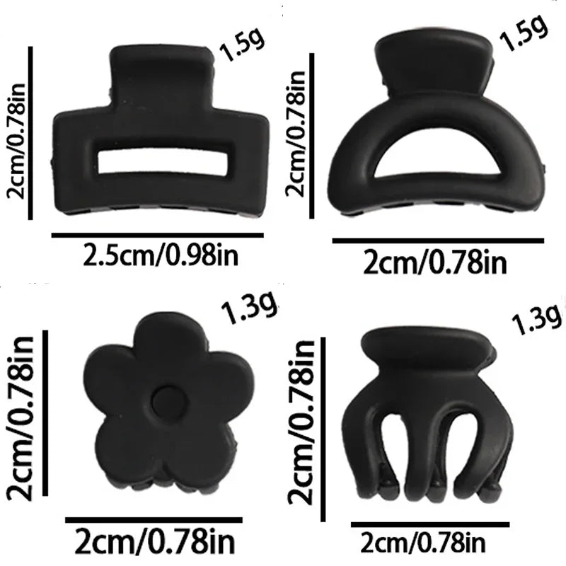 8/6Pcs/set Black Hair Claws Elegant Acrylic Hair Clip Hairpins Barrette Crab Claw Clip Headwear For Women Girls Hair Accessories - Clikcy