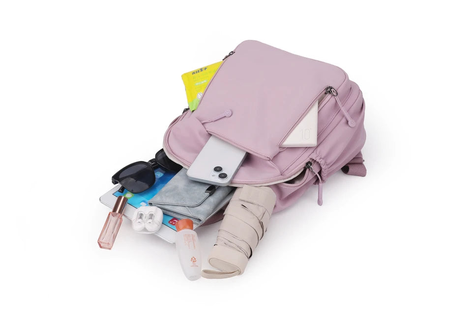 Waterproof Nylon Backpack Women Casual Simple Daypack Large Capacity Schoolbag for Girls Lightweight Back Pack Ladies Travel Bag - Clikcy