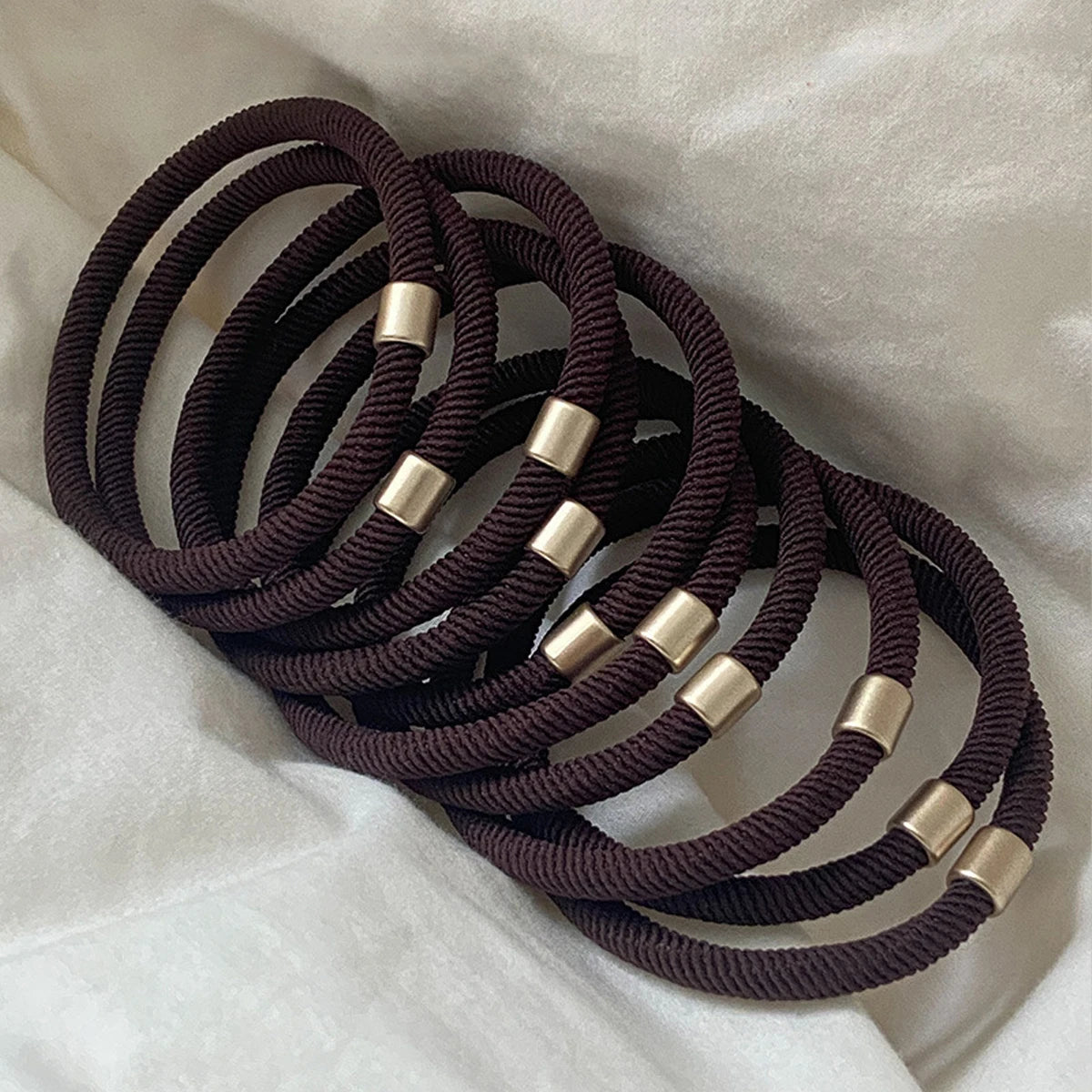 10PCS High elasticity black hair tie headband for women, simple hair tie, versatile, durable ponytail headband headpiece - Clikcy