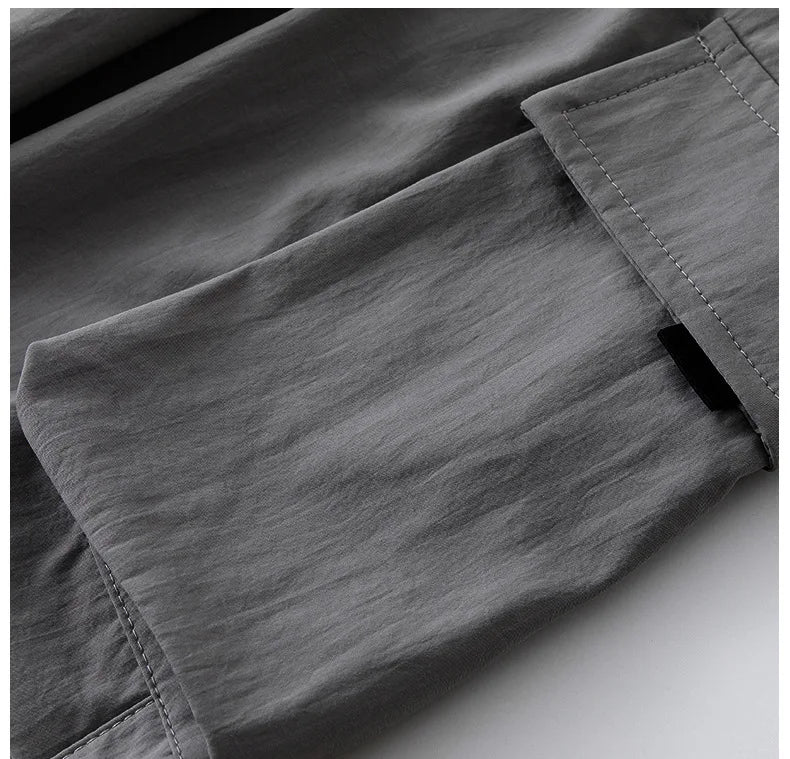 Plus Size 10xl 9xl 8xl Men's Straight Cargo Pants Spring Summer Multi-Pockets Streetwear Wide Leg Casual Baggy Straight Trousers - Clikcy