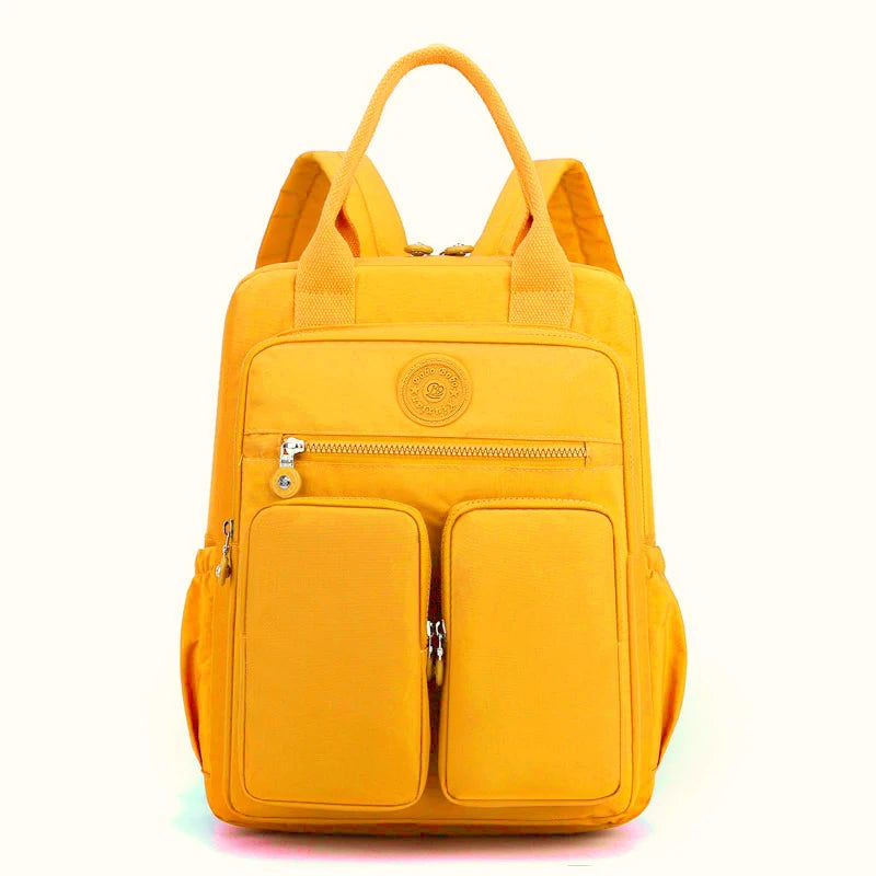 Multi-pocket Nylon School Backpack Casual Women's Backpack Lightweight Large Capacity School Bag Large Capacity Travel Backpack - Clikcy