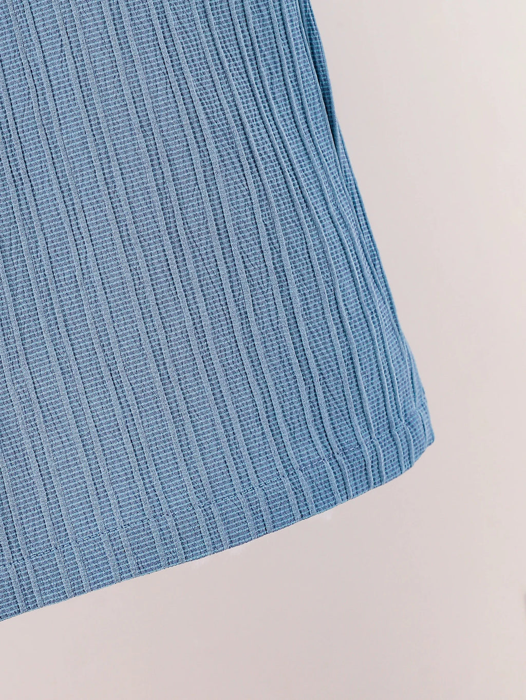 New adult summer open chest button short sleeved+loose shorts casual outfit - Clikcy