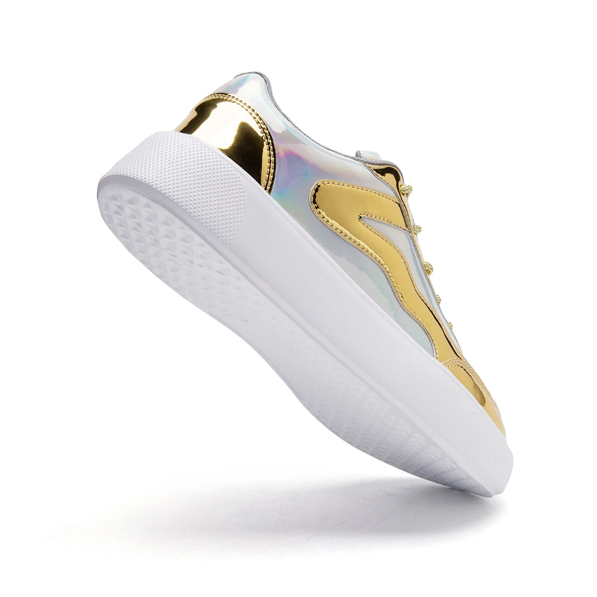 Outdoor Men's Sneakers Comfortable Leather Men's Platform Shoes Casual Lace-up Vulcanized Shoes Black White Walking Shoes - Clikcy