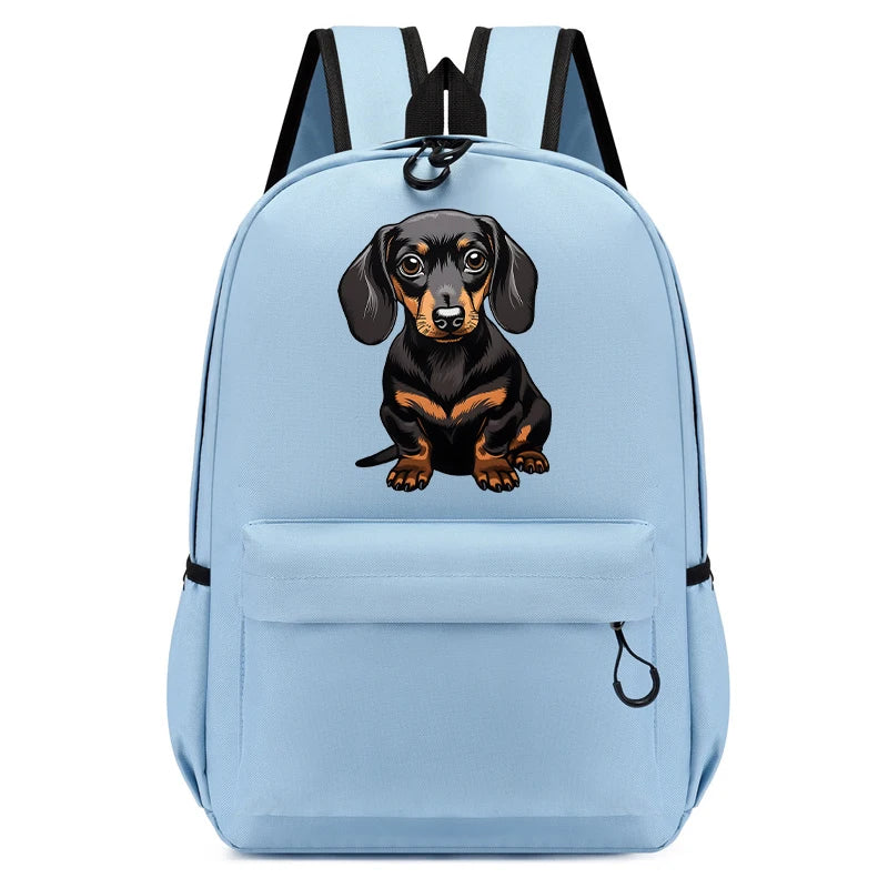 Fashion Children's Backpack Cartoon Dachshund Dog Graphic School Bag Kids Boys Girls Kindergarten Student Schoolbag Back Pack - Clikcy