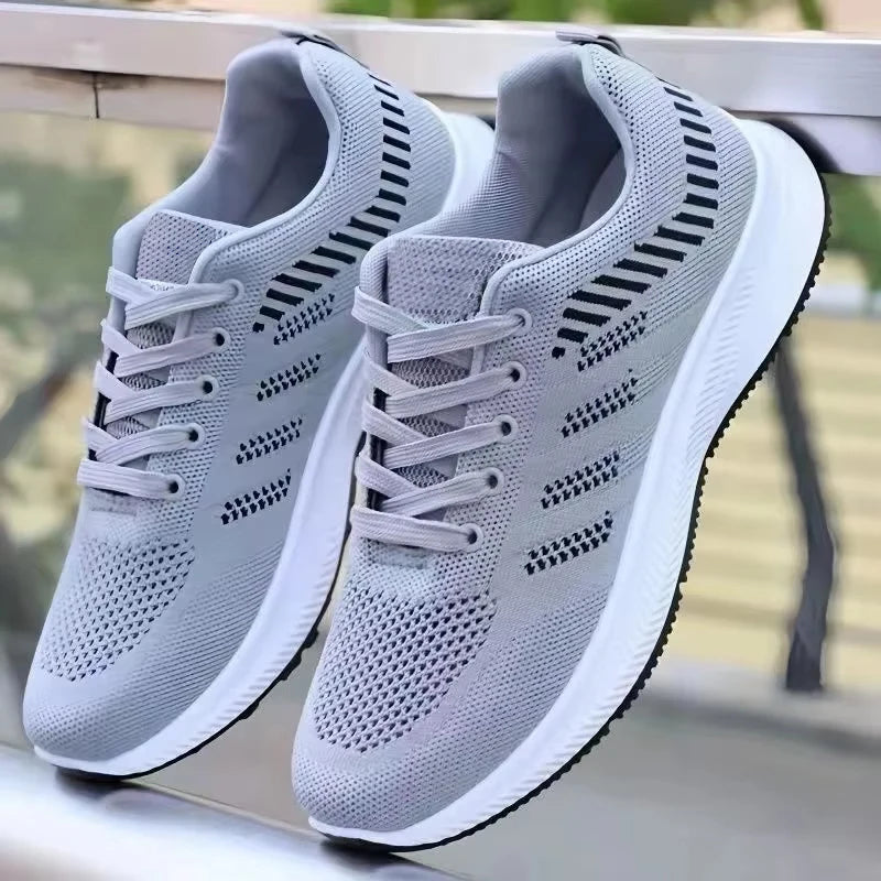 Men's casual light mesh sports shoes summer breathable cool running shoes fashion soft sole comfortable non slip male'ssneakers - Clikcy