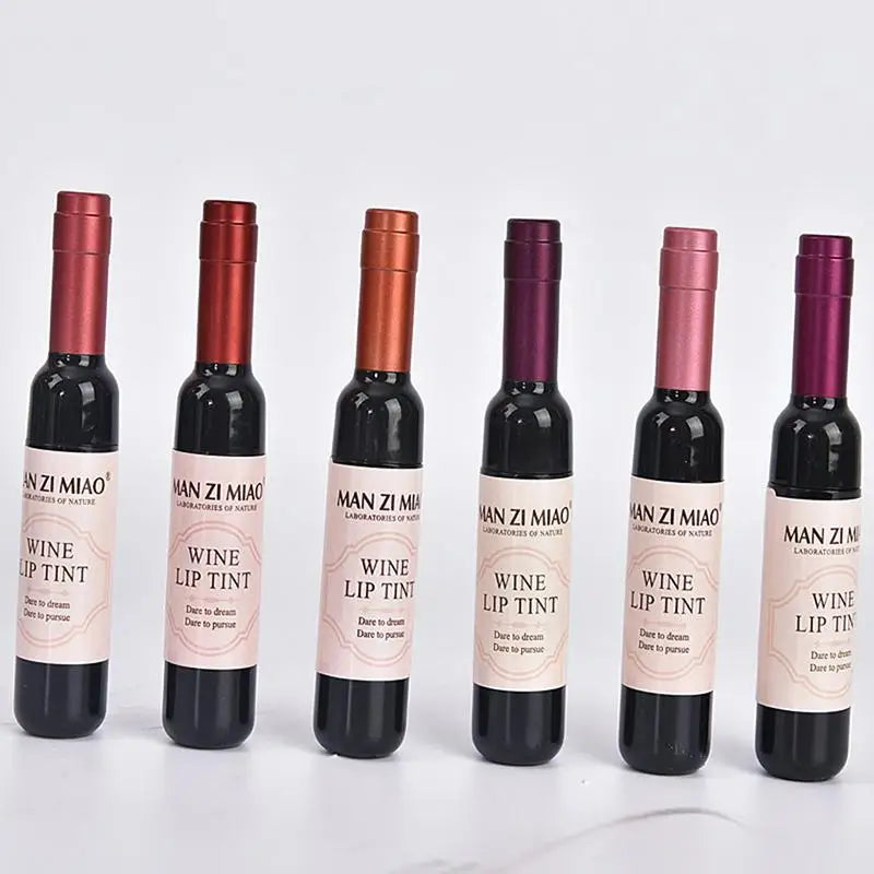 2023 Lipstick Lipgloss Waterproof Long Lasting Lovely Tint Wine Bottle Shape Lip For Women Makeup Gloss Red Sexy Cosmetic - Clikcy