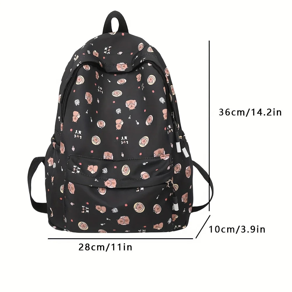 Instagram Cute Cartoon Printed Backpack Harajuku Ulzzang Japanese Soft Girl Bag Girl Backpack - Clikcy