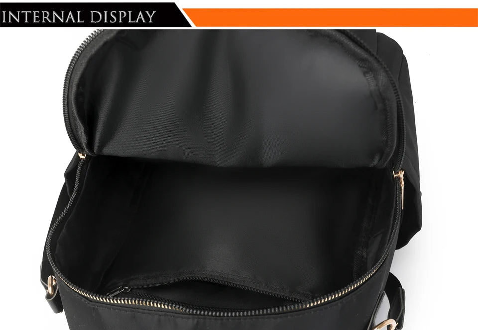 Simple Modern Backpack Women Waterproof Nylon Daypack Large Capacity School Bag Student Lightweight Back Pack Ladies Travel Bags - Clikcy