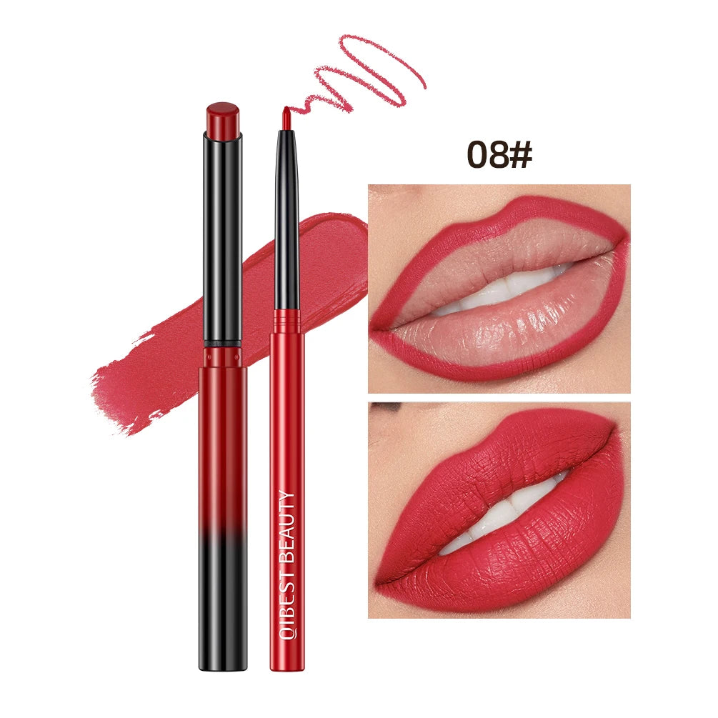 2023 New Matte Nude Lipstick Pen Long Lasting Lipliner Lip Pencil Waterproof Lip Liner Contour Sexy Red Lip Makeup Set For Women