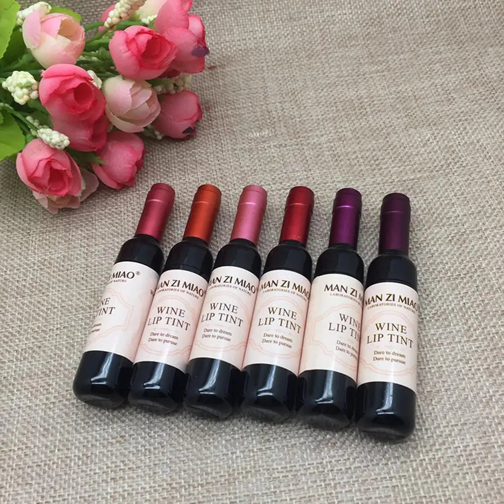 2023 Lipstick Lipgloss Waterproof Long Lasting Lovely Tint Wine Bottle Shape Lip For Women Makeup Gloss Red Sexy Cosmetic - Clikcy