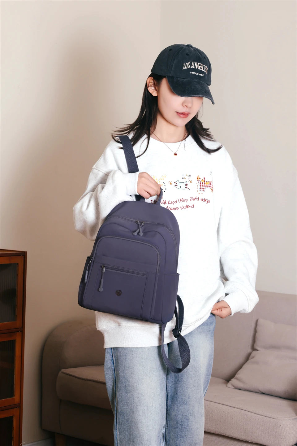 Waterproof Nylon Back Pack Women Multi Pockets Backpacks for Student Daypack Big School Bag Ladies Large Capacity Travel Bag - Clikcy