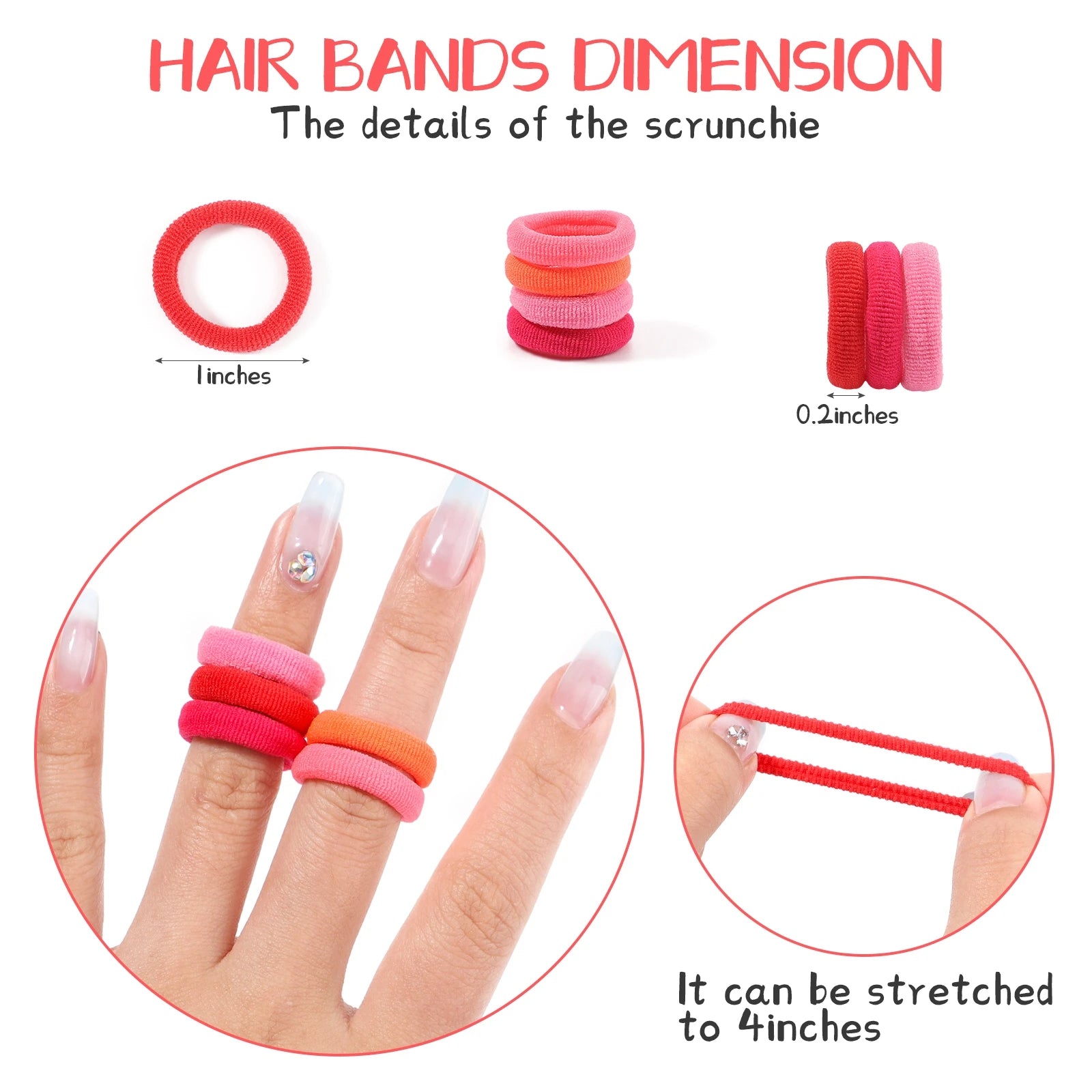 20/50pcs Kids Elastic Hair Bands Girls Sweets Scrunchie Rubber Band for Children Hair Ties Clips Headband Baby Hair Accessories - Clikcy