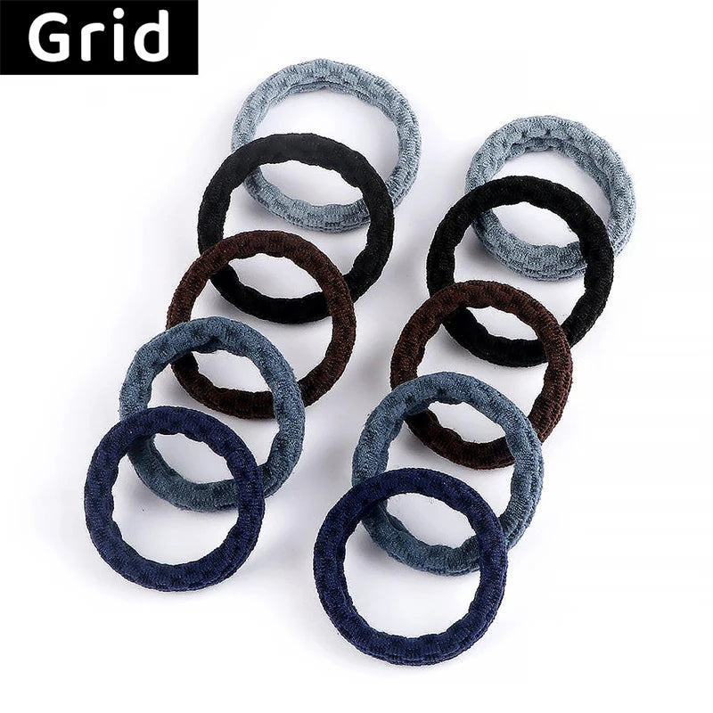 10PCS Women Girls Simple Basic Elastic Hair Bands Ties Scrunchie Ponytail Holder Rubber Bands Fashion Headband Hair Accessories - Clikcy