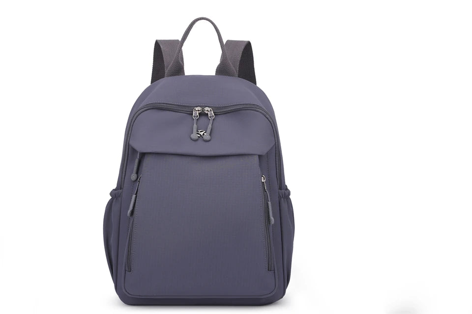 Casual Backpack Women Waterproof Nylon Back Pack Large Capacity Student Daypack Simple Schoolbag for Girls Ladies Travel Bags - Clikcy