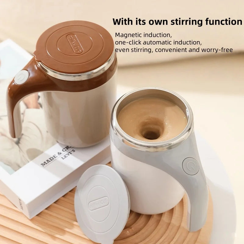 Automatic Mixing Cup 304 Stainless Steel Coffee Milk Self Stirring Magnetic Mug Portable Electric Blender Rechargeable Water Cup