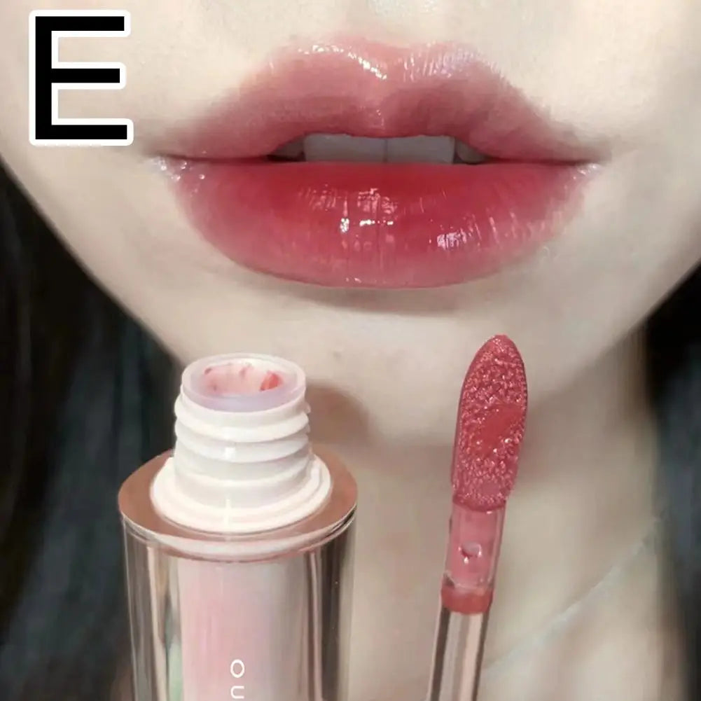 8 Colors Ice Tea Mirror Lip Glaze High Gloss Moisturizing Sexy Red Lip Tint Lipstick Hydrating Long Lasting Lip Gloss Lip Makeup - Clikcy