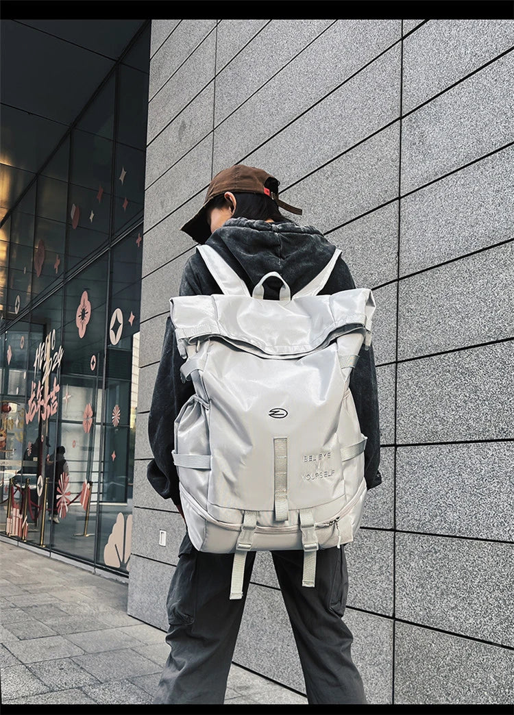 High Street Backpack for Men Women New Streetwear Bags Fashion Backpack Outdoor Leisure Unisex Couple Large Capacity Backpacks - Clikcy