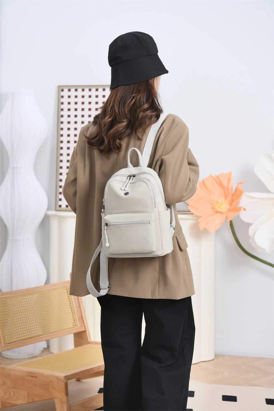 Casual Multi Pockets Backpacks for Women Waterproof Nylon Daypack Women Lightweight Back Pack Ladies Large Capacity Travel Bags - Clikcy