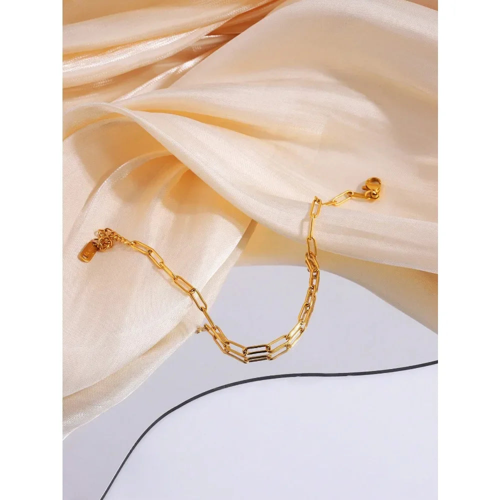 1 Piece Of Simple Casual Fashion Stainless Steel Round Snake Flat Snake Bracelet Is Suitable For Daily Wear, Gifts For Couples - Clikcy