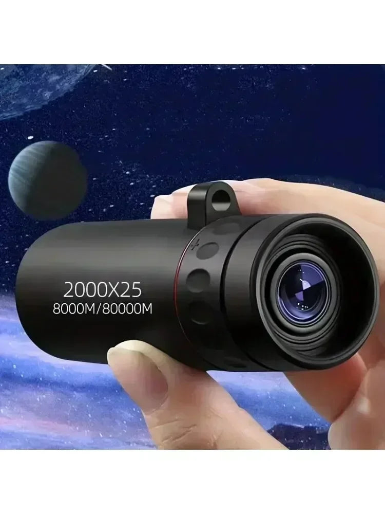 20204 New Mini Portable 2000x25 HD Monocular Telescope Mobile Phone Telescope with Holder Camping Hunting Birdwatching Telescope - Clikcy