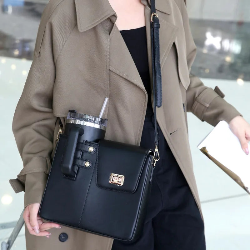 out-door water Bottle Bag protecting case Strap style bag storage organizer For Stanley tumbler Quencher coffee Cup Sleeve Pouch - Clikcy