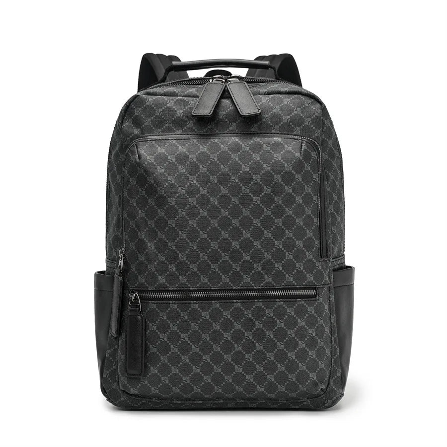 Fashion Business Men Backpack Luxury Double Layer Men's Backpacks Floral Plaid Laptop Backpack Male Schoolbag Travel Back Bag - Clikcy