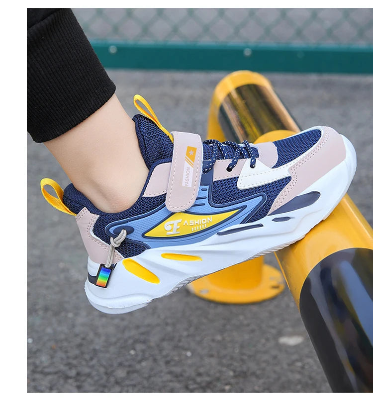 Kids' Sneakers Children Casual Sports Shoes for Boys Breathable Summer Mesh Kids Hook&Loop Students Girls School Running Shoes - Clikcy