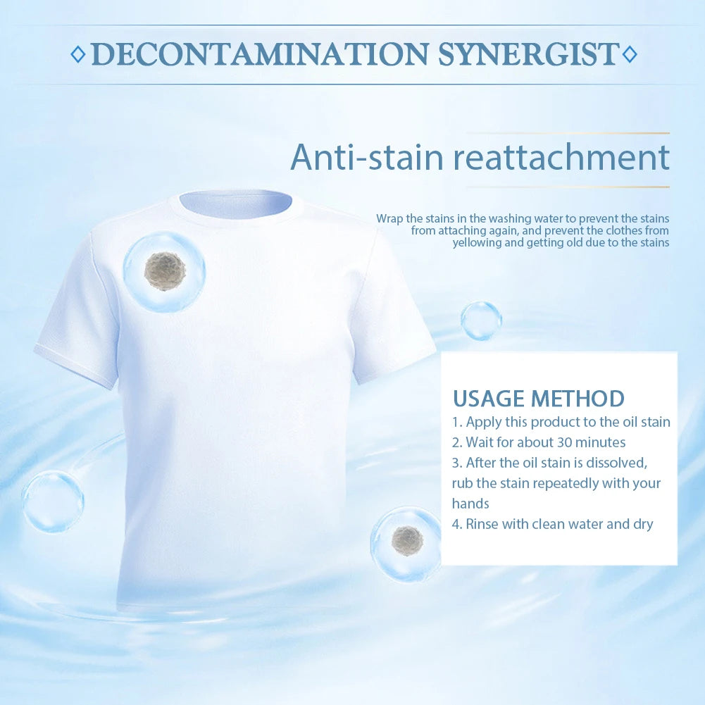 120ml Clothes Oil Stain Remover Active Enzyme Clothing Stain Removal Agents Non-toxic Remover Effective Liquid For Fabric Cloth - Clikcy