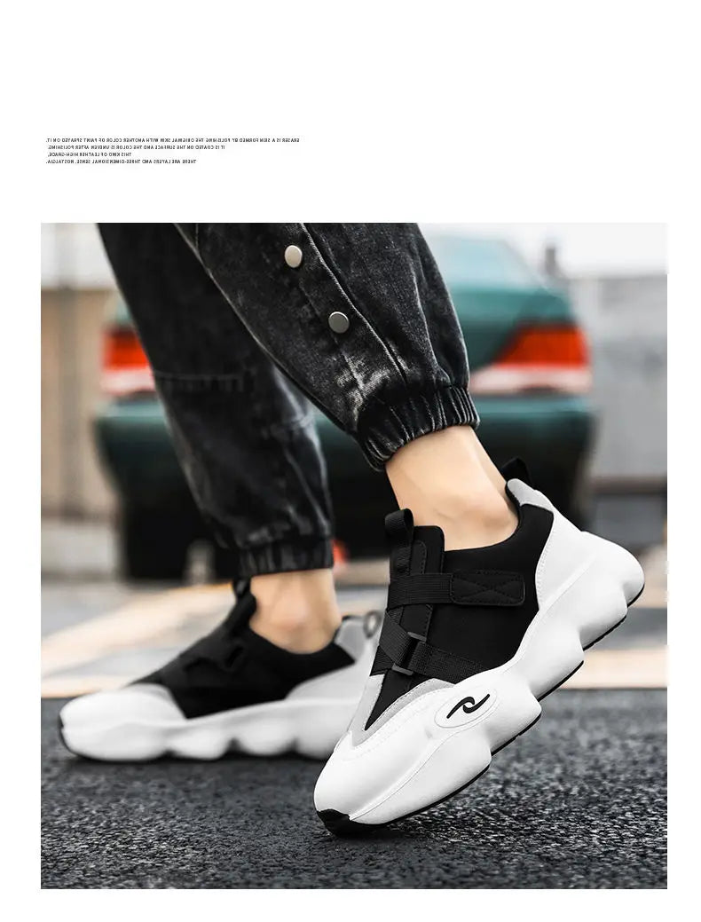 Summer Cool Man Shoes 2024 New Fashion Black Platform Sneakers Chunky Shoes Casual Y2k Trainers for Men