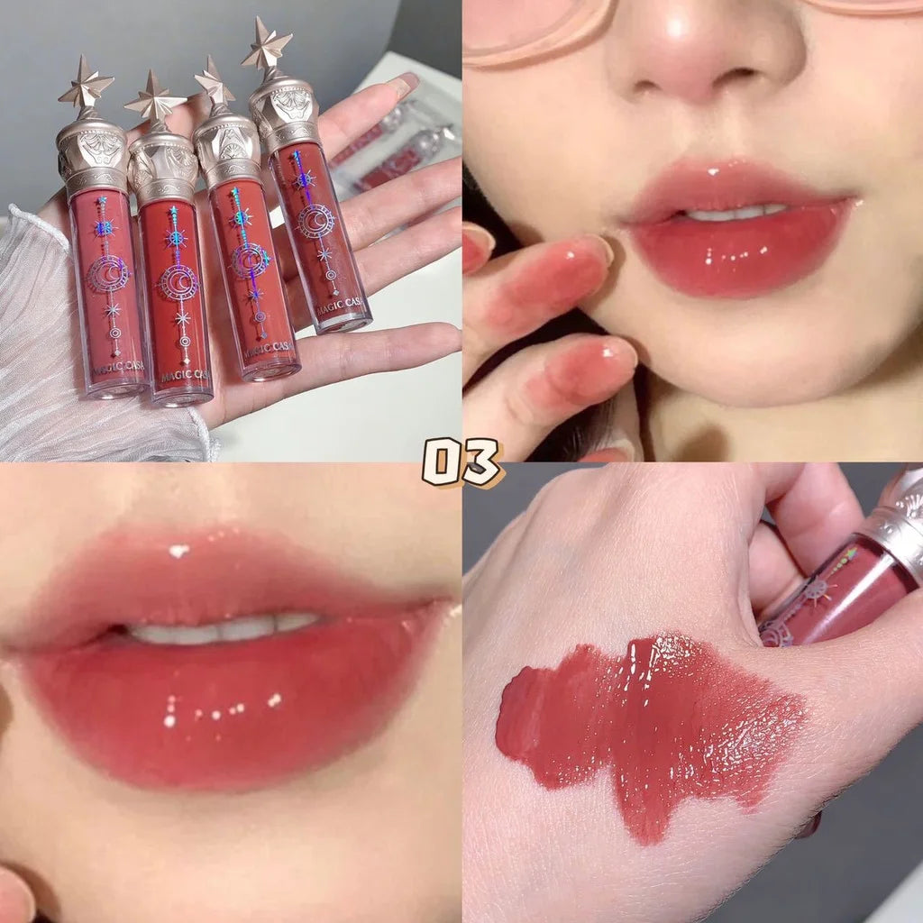 2024 New Moisturizing Lip stain Mirror Lip Gloss Set Glass Glow Matte Lip tint Lipstick Star Cosmetics - Clikcy