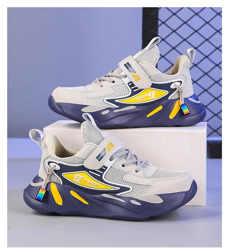 Kids' Sneakers Children Casual Sports Shoes for Boys Breathable Summer Mesh Kids Hook&Loop Students Girls School Running Shoes - Clikcy