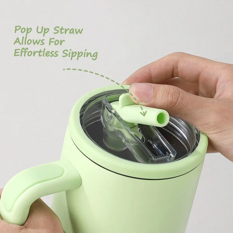 40 Oz Vacuum Flask Cup Thermos water Bottle Thermal Mug Large Capacity Stainless Steel Cold and Hot Tumbler Travel Car coffee - Clikcy