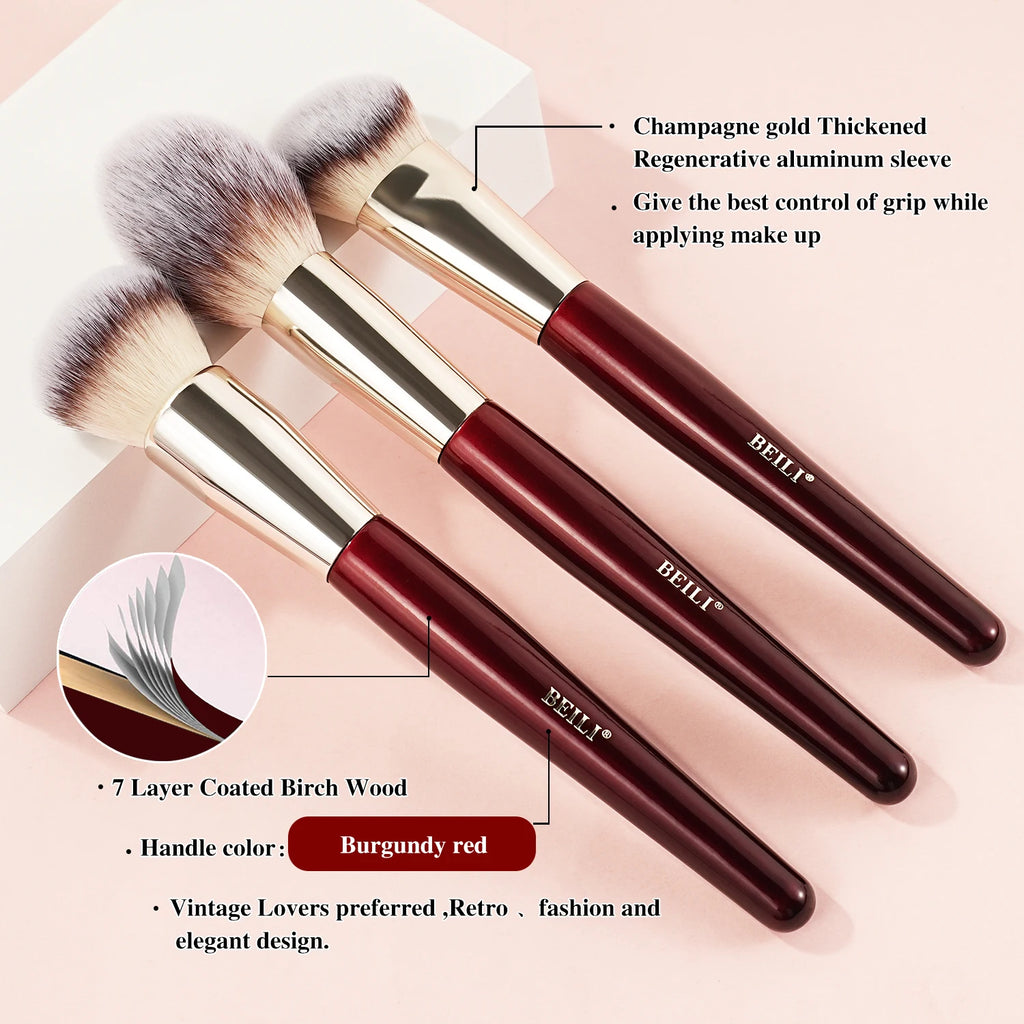 BEILI Professional Makeup Brushes 9/15/30Pcs for Foundation Contour Eyeshadow Blending Synthetic Hair Cosmetics Brush Set - Clikcy